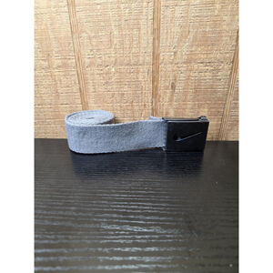 Nike Men's Gray Cotton Canvas Belt Adjustable Nike Buckle